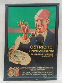 targa pubblicitaria latta vintage ventennio 