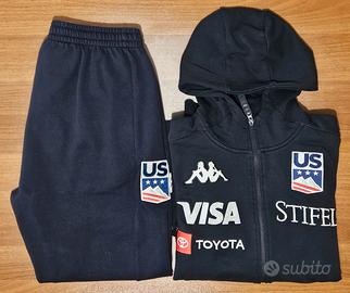 Tuta felpa blu uomo KAPPA USA