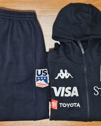 Tuta felpa blu uomo KAPPA USA