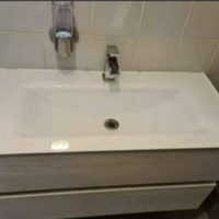 Arredo bagno + specchio led + miscelatore cascata