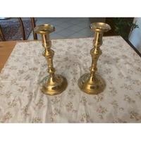 Coppia di candelabri in ottone