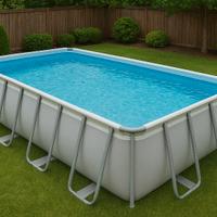 Piscina rettangolare fuori terra - completa