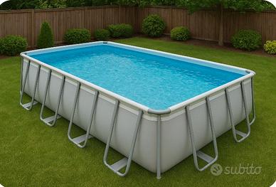 Piscina rettangolare fuori terra - completa