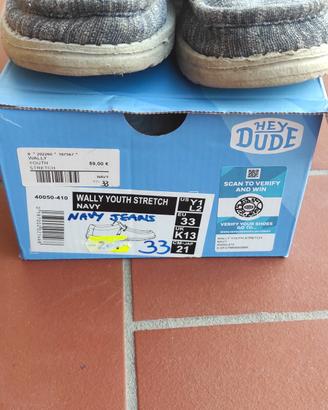 scarpe bambino Hey Dude taglia 33