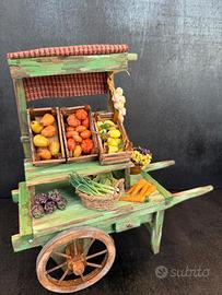 Carretto frutta e verdura per presepe