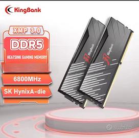 Memoria RAM DDR5 16GB 6800MHz CL34, marca KingBank