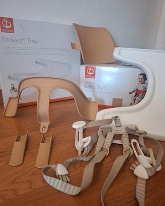 Stokke baby set, vassoio e cinghie Tripp trapp