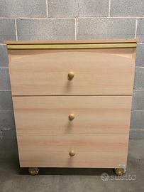 Fasciatoio Mobile Bagnetto con Cassettiera