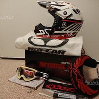 Casco offroad/fuoristrada NoFear, mascherina, etc
