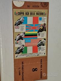 Biglietto Coppa AGV delle Nazioni Imola 1978