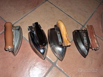 4 ferri da stiro vintage 
