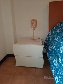 Comodini (coppia) bianchi a 2 cassetti