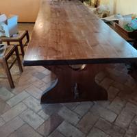 tavolo in legno di noce robusto 3 metri 