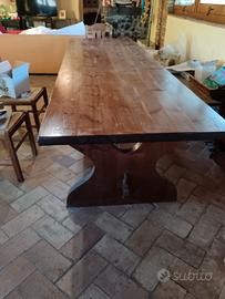 tavolo in legno di noce robusto 3 metri 