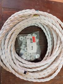 treccia tripolare 1,5 ricoperta in tessuto retró