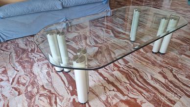 Tavolino Zanotta cristallo design anni 80 Zanuso