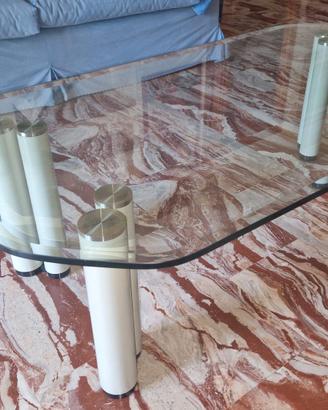 Tavolino Zanotta cristallo design anni 80 Zanuso