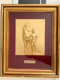 Bassorilievo raffigurante opera “ragazzo e cavallo