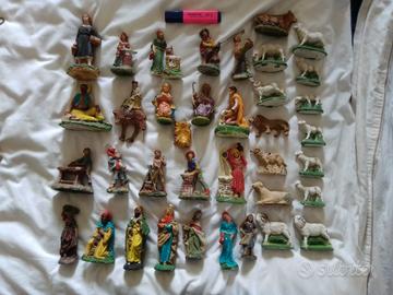 Rarissimo presepe popolare in gesso degli anni 194