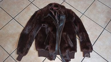Giubbotto Bomber Vintage in Vera Pelliccia Unisex