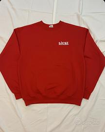 Felpa Vintage Fruit of the Loom rossa workwear