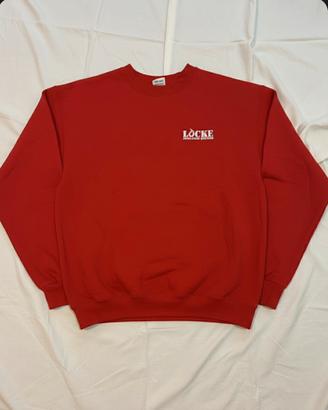 Felpa Vintage Fruit of the Loom rossa workwear