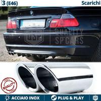 TERMINALI di Scarico per BMW Serie 3 E46 CROMATI