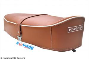 Sella Marrone con scritta Vespa 50 Special R L 125