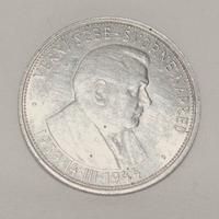 50 CORONE ARGENTO SLOVACCHIA 5^ANN.REPUBBLICA 1944