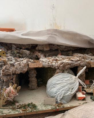 Presepe in legno e sughero
