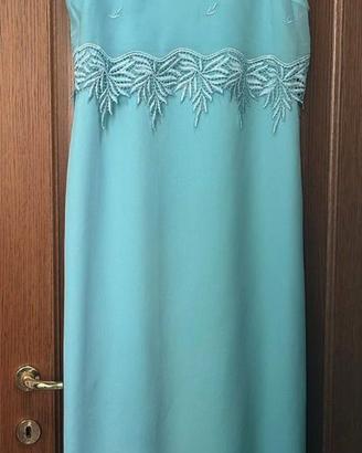 Vestito Donna Elegante Azzurro