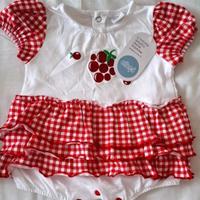 Pagliaccetto Neonata con Ricamo Ciliegie in 