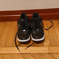 Scarpe Nike Air Force 1 nere e argento