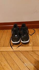 Scarpe Nike Air Force 1 nere e argento