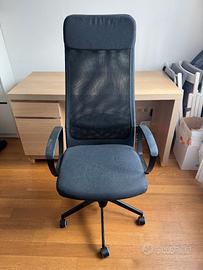 Scrivania IKEA MALM + sedia ergonomica IKEA MARKUS