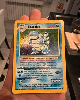 Blastoise olografico set base  carte pokemon