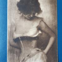 Éugene Vidal Jeune Fille au Courset rose cartolina