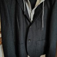 Blazer uomo lana gessato Alexander McQueen 