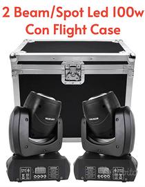 Teste Mobili Beam Spot Led 100 watt + Flight Case