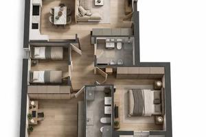 Appartamento di 144 m² con 4 locali e box auto dop
