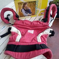 Marsupio manduca rosso in cotone biologico