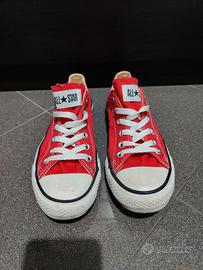Converse All Star basse rosse Abbigliamento e Accessori In vendita a Genova