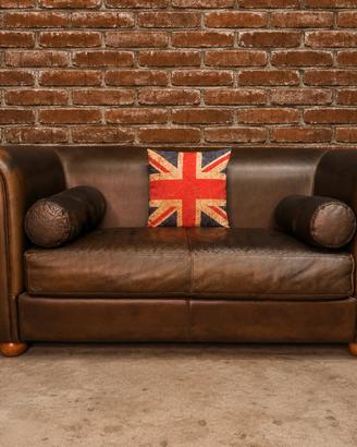 Divano Chester Chesterfield in cuoio inglese 