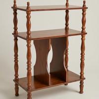 Mobiletto Porta Riviste in Legno con Ripiani