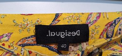 pantaloni donna giallo taglia 40 disigual