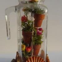 Composizione FLOREALE sotto vetro