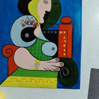 Picasso - Donna con orologio. Quadro ad olio 👨🎨