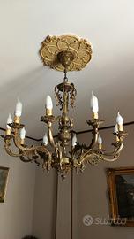 Lampadario bronzo