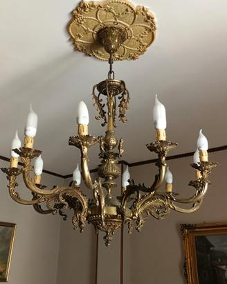 Lampadario bronzo