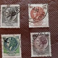 Lotto 4 francobolli (serie Siracusana)